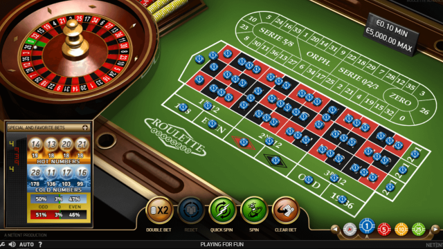 Игровой интерфейс Roulette Advanced 10