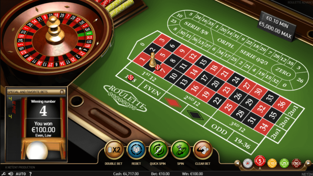 Игровой интерфейс Roulette Advanced 7