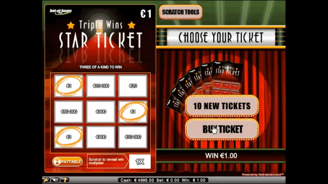 Бонусная игра Triple Wins Star Ticket 4